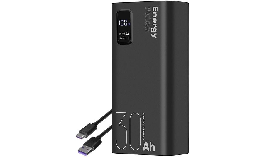 OBAL:ME EnergyPulse Powerbank 30000mAh, 22,5W, čierna