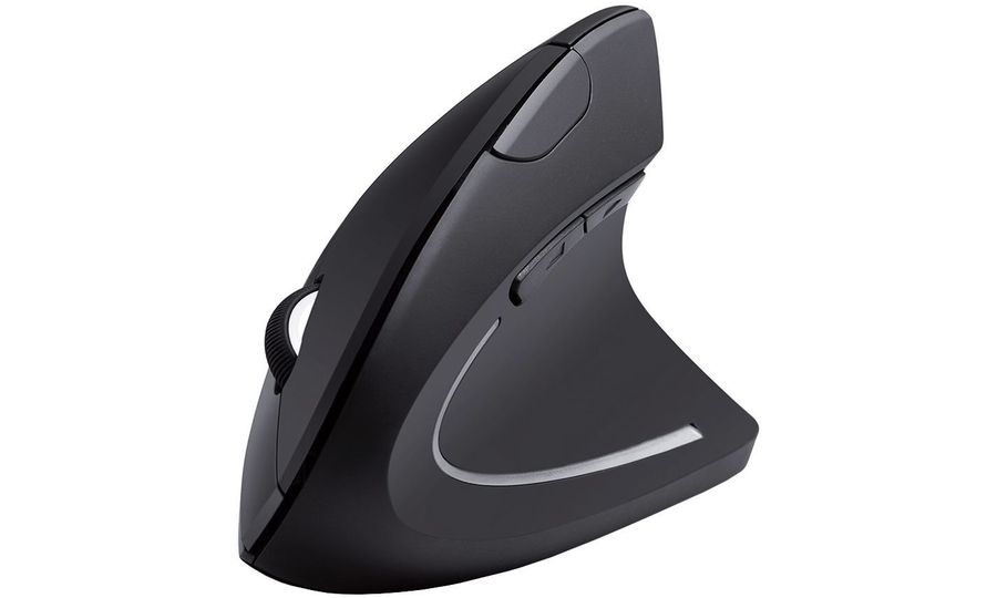 Bezdrôtová ergonomická myš, čierna