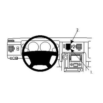 Brodit ProClip montážna konzola pre Hummer H2 08-12, na stred