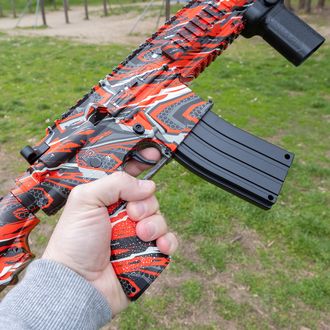 Sunny Blaster M416, pištoľ na vodné gélové pelety s príslušenstvom, červená