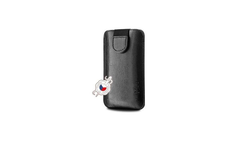 Fixed Mäkké vertikálne puzdro Slim so zatváraním, veľkosť 6XL+, čierne