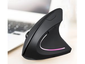 Bezdrôtová ergonomická myš, čierna