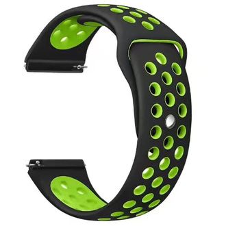 Univerzálny remienok Mobilly, 22 mm, silikónový, čierny/zelený