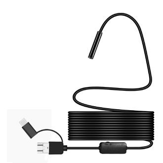 Inskam Y101 USB-C/USB endoskop 8 mm, 1200p, duálna kamera, 10 m pevný kábel