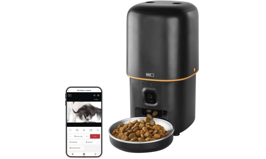 Dávkovač krmiva EMOS GoSmart, 4 l, čierny, Wi-Fi
