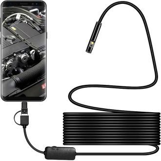 Inskam Y101 USB-C/USB endoskop 8 mm, 1200p, duálna kamera, 10 m pevný kábel