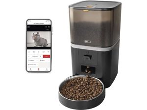 Dávkovač krmiva EMOS GoSmart s kamerou, 6 l, čierny, Wi-Fi