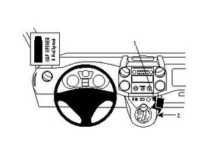 Brodit ProClip Citroen Berlingo Family/Transport/Peugeot Partner 08-18 (len manuál), na stred vpravo