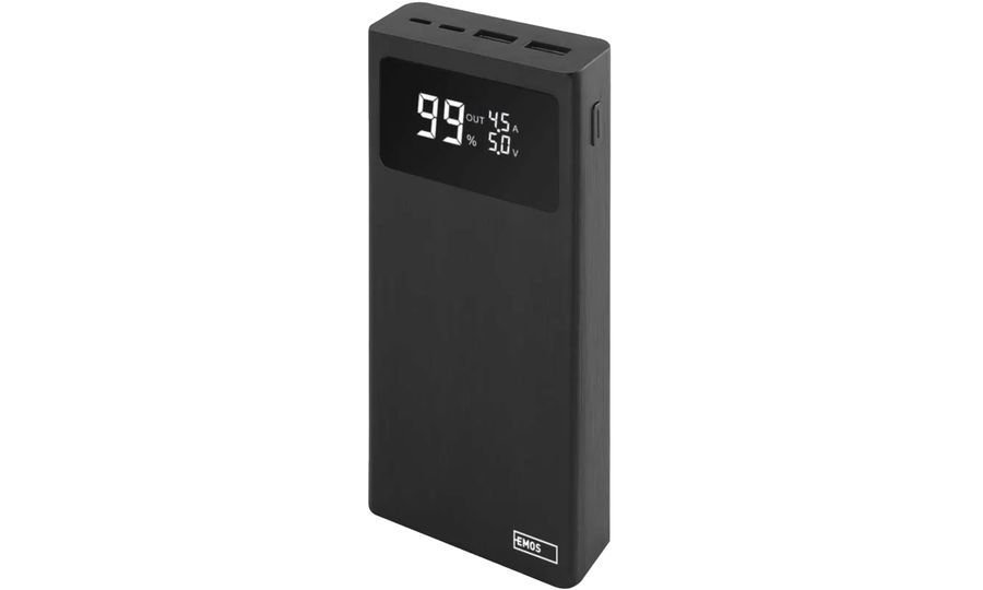 EMOS powerbank BetaQ 20, 20 000 mAh, 22,5 W, čierna