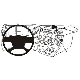 Brodit ProClip pre Mercedes Benz Actros 4/Antos 13-19/Arocs 14-19, zosilnený, na stred