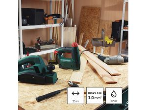 Predlžovací kábel na bubne 25 m / 4 zásuvky / červená / PVC / 230 V / 1 mm2