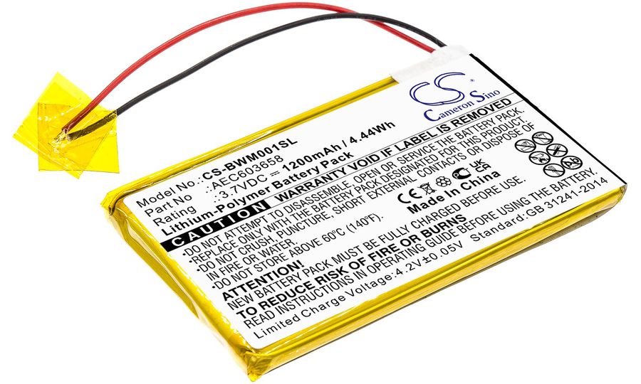 Batéria pre detektor plynov BW Gasalert Microclip, GasAlert Micro Clip XL, 1200 mAh, Li-Pol