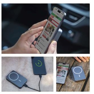 EMOS powerbank WI 1046, 10 000 mAh, 20 W+Bezdrôtová, sivá