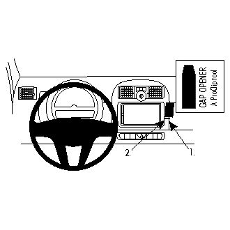 Brodit ProClip montážna konzola pre Smart ForTwo 11-14, na stred