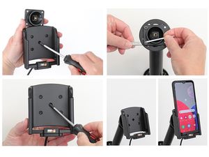Brodit držiak pre Samsung Galaxy Xcover 6 Pro, bez puzdra, skryté nabíjanie