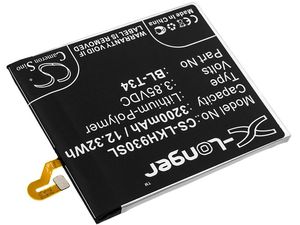 Baterie pro LG řady H930, V30, V35, a další, 3200 mAh, Li-Pol