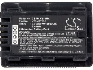 Batérie pre Panasonic HC-V210 (ekv. VW-VBT190), 1500mAh