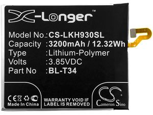 Baterie pro LG řady H930, V30, V35, a další, 3200 mAh, Li-Pol