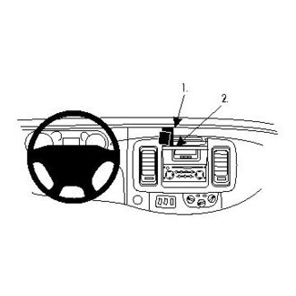 Brodit ProClip Renault Trafic/Opel Vivaro/Nissan Primastar 02-10 (len 2DIN rádio), zosilnený, stred