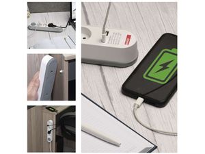 Predlžovací kábel EMOS 2 m, 3 zásuvky, prepínač, 1×USB-A + 1×USB-C , 1,5 mm2, biely