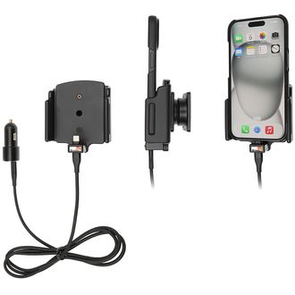 Brodit Držiak na iPhone 16 Pro/iPhone 16/iPhone 15/Pro, nastaviteľný, hmotnosť 7-10, s nabíjaním CL/USB-C