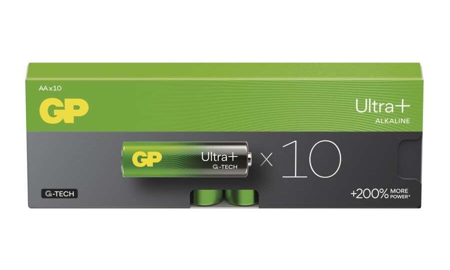 Alkalické batérie GP Ultra Plus AA (LR6), 10 ks