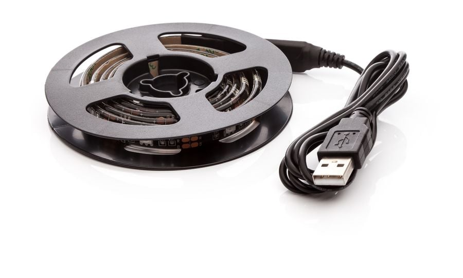 OPTY LED pásik 90cm, USB, 27 LED, prepínač, 20 farieb, samolepiaci