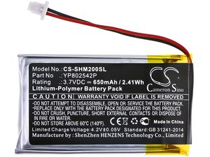 Baterie pro Sena SMH-10s, SMH-20s, 650 mAh, Li-Pol