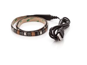 OPTY LED pásik 30cm, USB, 9 LED, prepínač, 20 farieb, samolepiaci