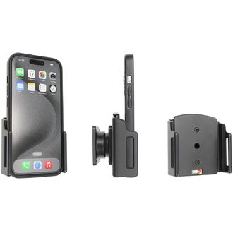 Brodit držiak pre Apple iPhone 15/15 Pro v puzdre, nastaviteľný, š. 70-83 mm, bez nabíjania