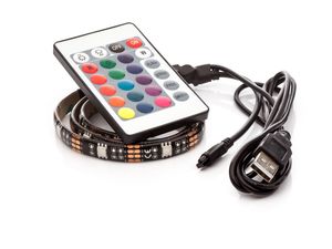 OPTY LED pásik 50cm, USB, 15 LED diód, diaľkové ovládanie, 20 farieb, samolepiaci