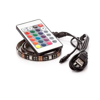 OPTY LED pásik 50cm, USB, 15 LED diód, diaľkové ovládanie, 20 farieb, samolepiaci