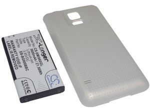Batéria pre Samsung Galaxy S5 5600mAh extended, white cover