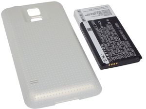 Batéria pre Samsung Galaxy S5 5600mAh extended, white cover