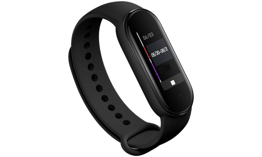 Mobilly Náhradný silikónový remienok pre Xiaomi Mi Band 5/6, čierny