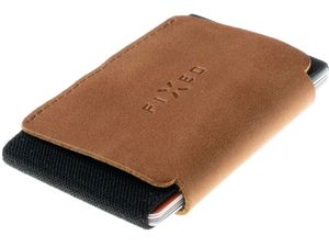 Peňaženka FIXED Tiny Wallet pre AirTag z pravej hovädzej kože, hnedá