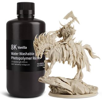 ELEGOO 8K Water-washable Resin Resin 1KG, Vanilla