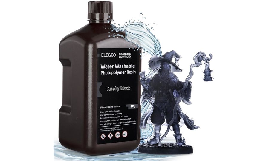 ELEGOO Water-washable Resin 2KG, Smoky Black