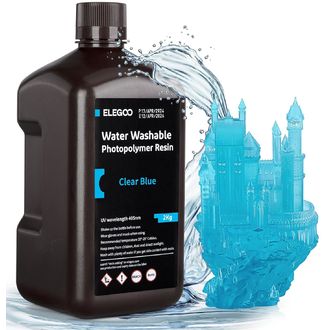 ELEGOO Water-washable Resin 2KG, Clear Blue