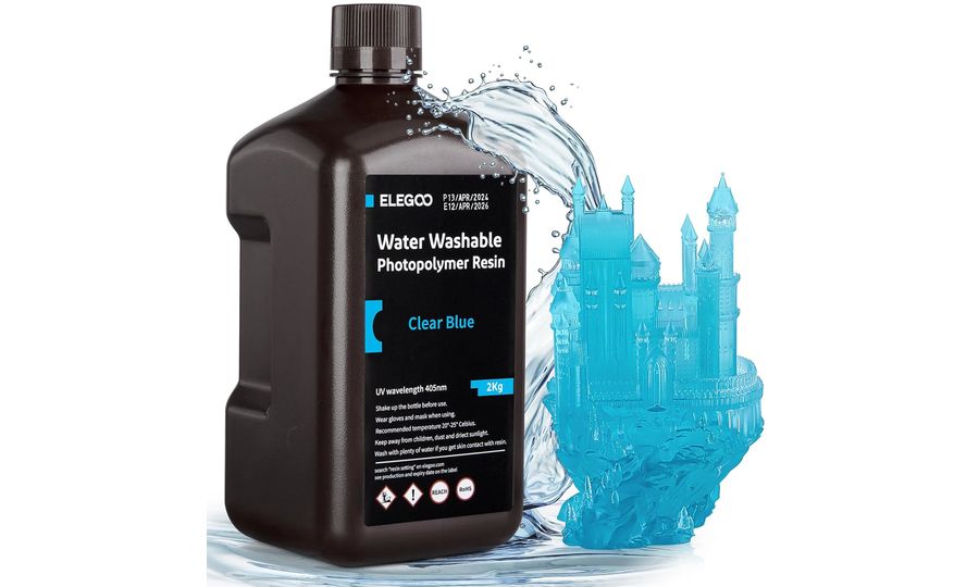 ELEGOO Water-washable Resin 2KG, Clear Blue