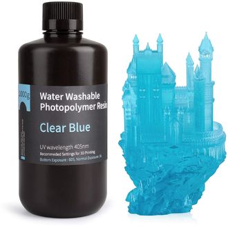 ELEGOO Water-washable Resin 1KG, Clear Blue