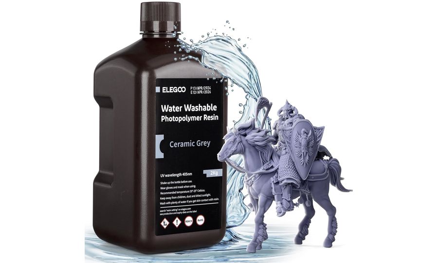 ELEGOO Water-washable Resin 2KG, Grey