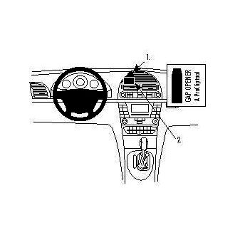 Brodit ProClip pre Mercedes Benz E-Class (200-430) Sedan 02-08, zosilnené prevedenie, na stred