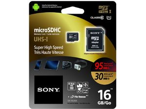 Sony microSDHC 16GB Class 10/UHS-I R94 pamäťová karta + SD adaptér