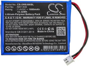 Batéria pre Deviser S30, 1800 mAh, Li-Pol