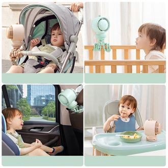 JisuLife Stroller Life 2S, multifunkční ventilátor, 100 rychlostí, kapacita baterie 5000mAh, zelená