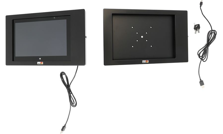 Nástenný držiak Brodit so zámkom pre Zebra ET50 / ET51 10,1" bez puzdra, AMPS/VESA 75