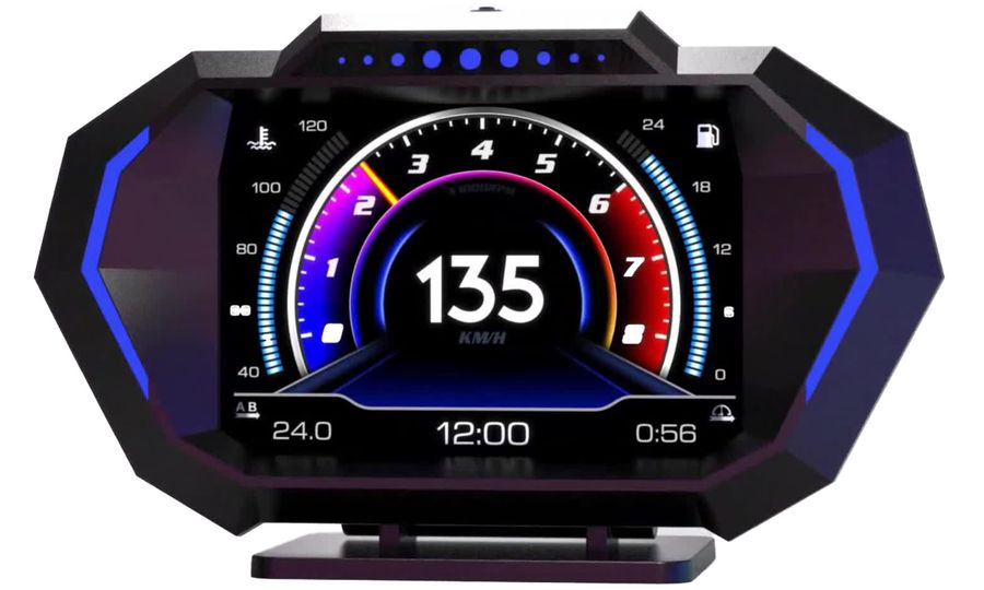 Palubný displej HUD P24, LCD, OBDII, GPS