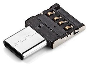Adaptér USB-C OTG na pripojenie flash disku, klávesnice, myši