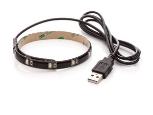 OPTY LED pásik 30cm, USB, 12 LED diód, samolepiaci, biely